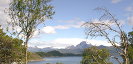 Fjord mit Svartisen im Hintergrund