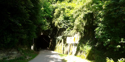 Veloroute auf ehemalinger Schmalspurbahn in Slowenien